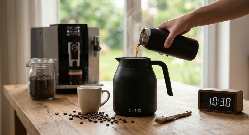 Jak dlouho vydrží batch brew káva v termosce čerstvá? 