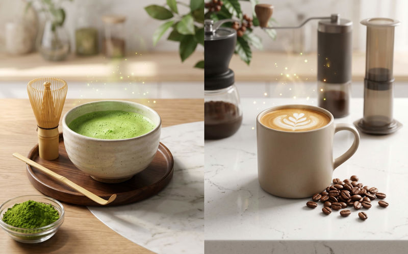 Matcha vs. Káva: Ultimátní srovnání nápojů plných antioxidantů